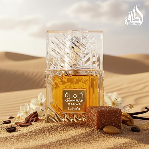 Lattafa Khamrah Qahwa Eau de Parfum - Vanilla & Cinnamon Unisex Fragrance | 3.40 Oz / 100 ml