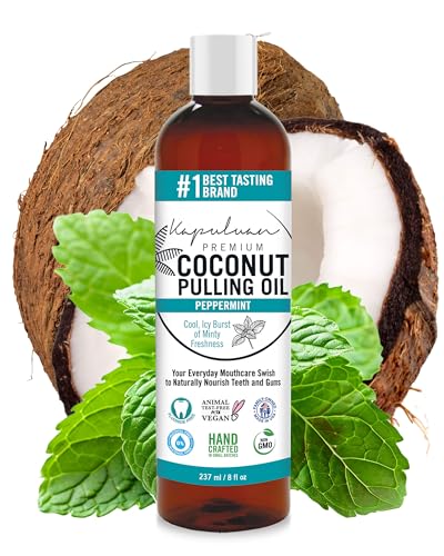 Kapuluan Coconut Oil Pulling for Teeth and Gums - Natural Peppermint Mouthwash