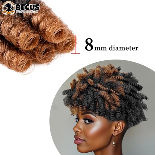 BECUS 10 Inch Jamaican Curly Crochet Hair – Pre-Looped Synthetic Braids