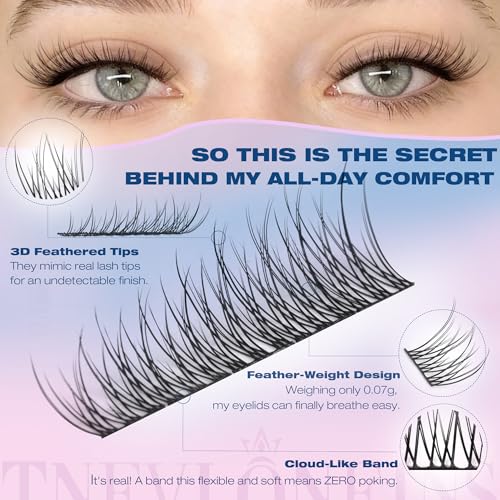 U-Natural 9-12MM Wispy Lash Clusters 168pcs Natural Look Eyelash Extensions