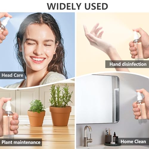 4 Pack 4 Oz Refillable Fine Mist Spray Bottles - Eco-Friendly
