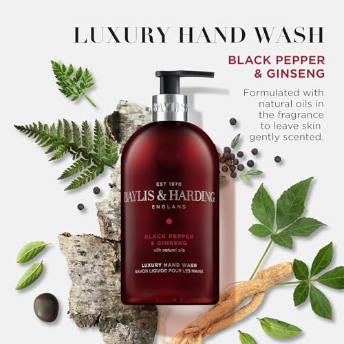Baylis & Harding Black Pepper & Ginseng Liquid Hand Soap 500ml