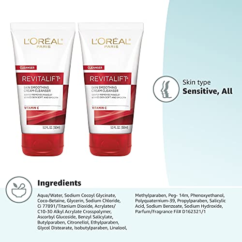 L'Oreal Paris Revitalift Daily Cream Cleanser with Vitamin C - Pack of 2