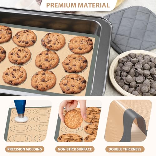 Koolstuffs Silicone Baking Mat Set - Nonstick & Reusable, 4-Piece