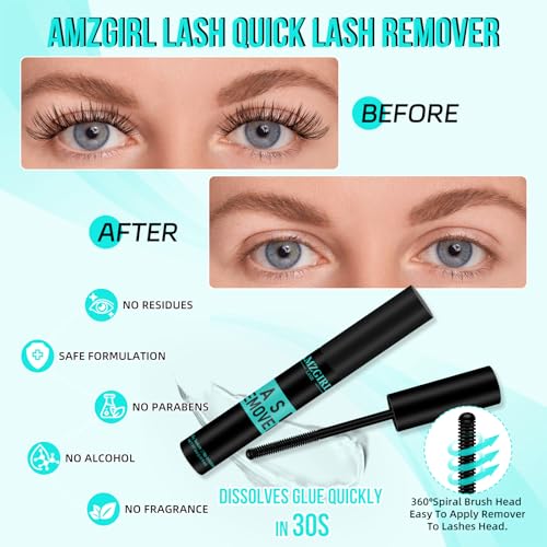 AMZGIRL Lash Bond and Seal + Remover Kit for Cluster Lashes