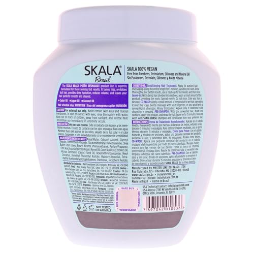 SKALA 2-in-1 Hair Treatment & Leave-In Conditioner Vegan Coconut Oil 35.2oz Pack of 2