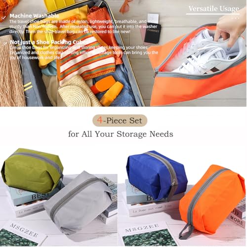 Tumecos 4 Pack Large Waterproof Travel Organizer Bags - Mix1