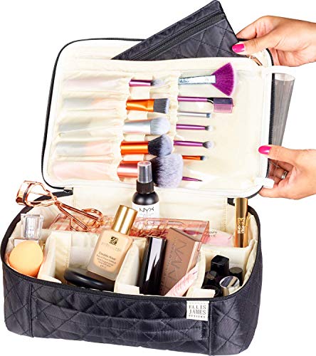 Ellis James Designs Extra Large Makeup Train Case with Dividers