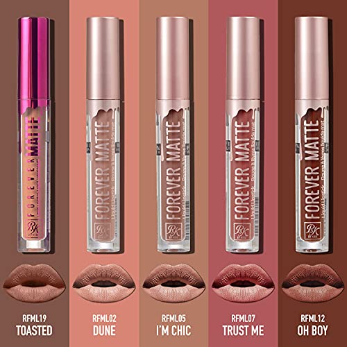 Ruby Kisses Matte Liquid Lipstick 5-Pack - Long-Lasting, Bold Color