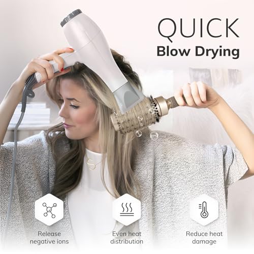 Sndyi 1.7 Inch Round Hair Brush for Blow Drying with Boar Bristles