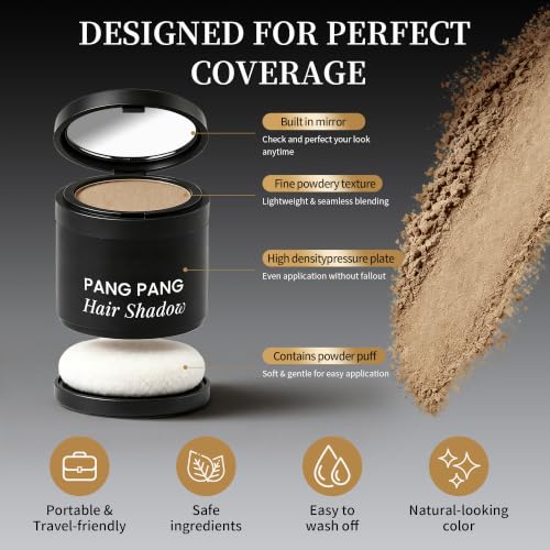 MyTend Natural Hairline Powder for Women - Med Blonde, 0.35 Oz, Root Touch Up & Thinning Hair Concealer