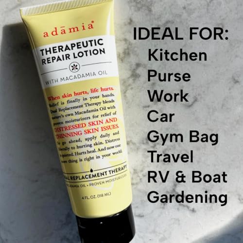Adamia Therapeutic Repair Lotion with Macadamia Oil - 4oz, Fragrance-Free