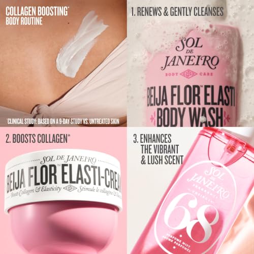 Sol de Janeiro Beija Flor Body Wash - Sulfate-Free, Moisturizing Cream with Fruity Vanilla Scent