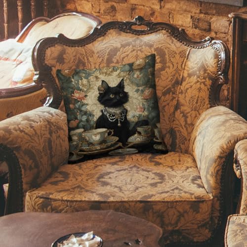William Morris Floral Throw Pillow Cover - 18x18 Inch Flannel