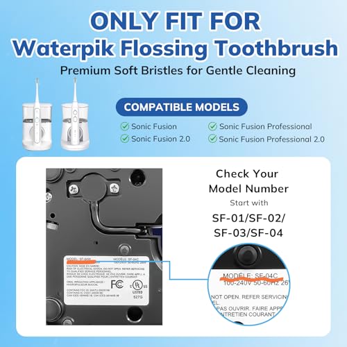 Waterpik Sonic Fusion 2.0 Replacement Heads - 3 Pack White