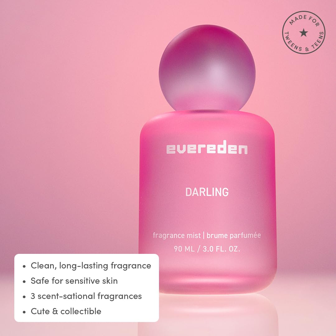 Evereden Hair & Body Mist - Darling | Clean Vegan Fragrance Spray for Teen Girls in Aesthetic Bottle