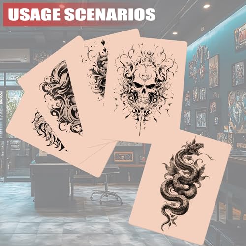 Sotica 30-Piece Tattoo Practice Kit: 10 Fake Skins and 20 Transfer Papers