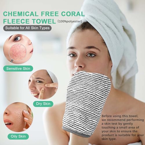 PHOGARY 8 Pack Microfiber Wash Mitts for Face & Body Care