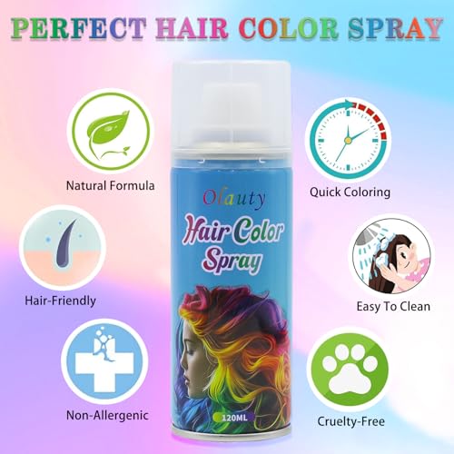 Temporary Purple Hair Color Spray for Kids & Adults - Washable