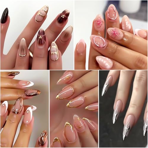 16 Jars Chrome Nail Powder Set with 8 Nail Art Brushes - Holographic Mirror Effect