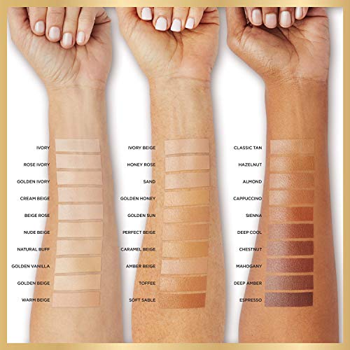 L'Oreal Paris Age Perfect Radiant Serum Foundation SPF 50, Hazelnut, 1 Fl Oz