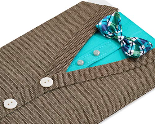 Papyrus Handsome Birthday Card for Him with Fabric Bowtie