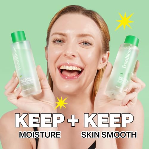 Troubless Clear Toner Face Pads - Gentle Peeling & Hydrating Tea Tree, 60 Pads