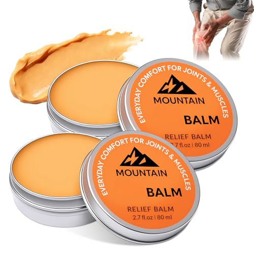 Mountain 3x Natural Joint Relief Balm - Soothing Massage Cream, 2 Pack
