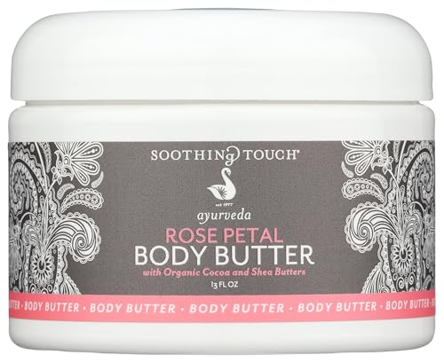 Soothing Touch Rose Petal Body Butter 13 oz - Nourishing Moisturizer for Dry Skin