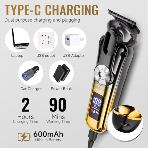 BEAUTYCARE 1 in 1 Beard & Hair Trimmer - Zero Gapped T-Blade Clippers