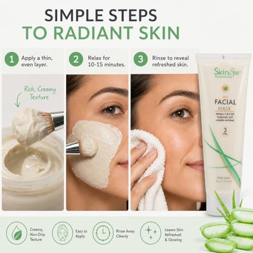 SkinSpa Bentonite Clay Face Mask for Deep Pore Detox & Hydration, 8 oz
