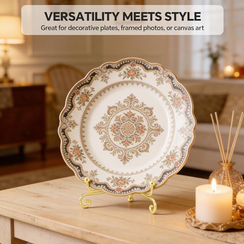 Artliving 7 Inch Decorative Plate Stand, Metal Display Easel - 2 Pack