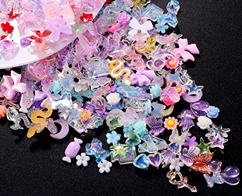 TAMHOO 250pcs 3D Kawaii Nail Charms for Acrylic Nail Art Decorations