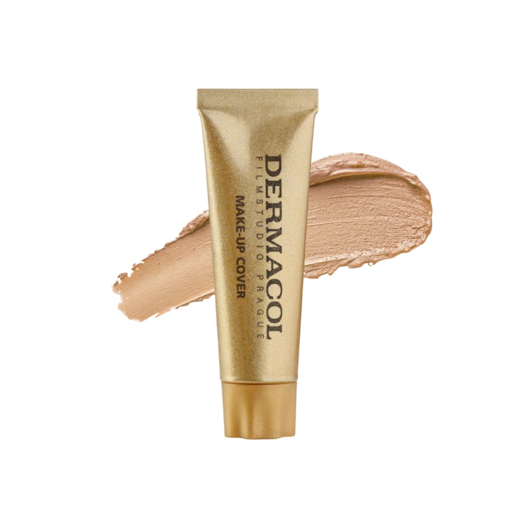 Dermacol Mini Full Coverage Foundation - Matte Liquid Makeup with SPF 30 | Waterproof for Oily Skin & Acne, Shade 207