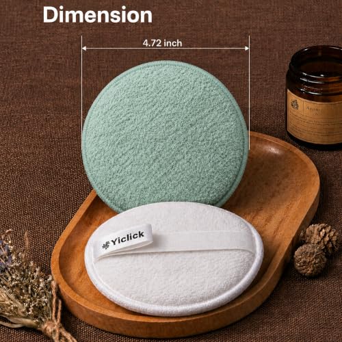 Green Yiclick 2-Pack Exfoliating Body Scrubber with Handle – Dual-Sided Bath Loofah for Men & Women