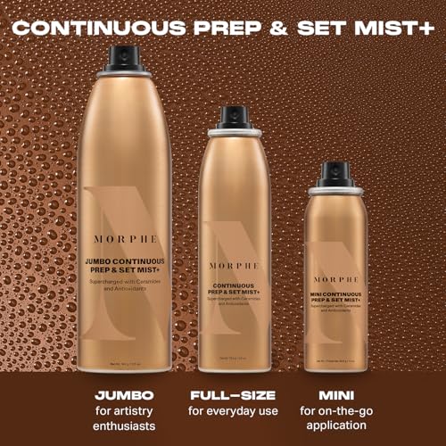 Morphe Mini Continuous Prep & Set Setting Spray - 1.3 oz Travel Size Mist