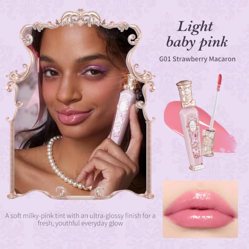 Flower Knows Violet Strawberry Rococo Lip Gloss G01 - Light Baby Pink