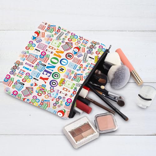 G2TUP Funny Bingo Game Lover Gift Money Zipper Toiletry Bag - Bingo Money New