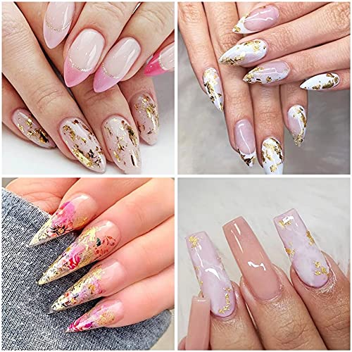 Holographic Nail Art Foil Flakes Glitter Sequins for Manicure, 6 Colors