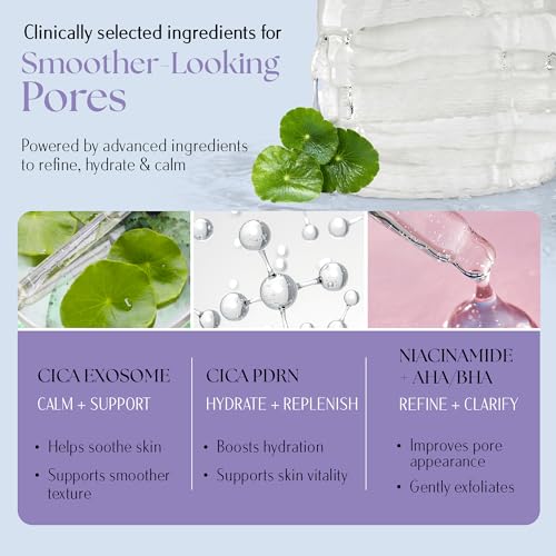 Clinical Resolution Pore Refining Toner Pads, 75 Count - AHA, BHA, Niacinamide & Cica for Smoother Skin