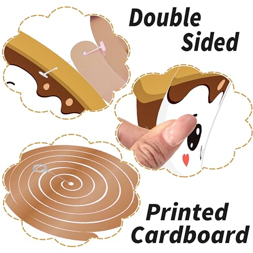 S'mores Bonfire Themed Hanging Swirls - 24 Double-Sided Decorations