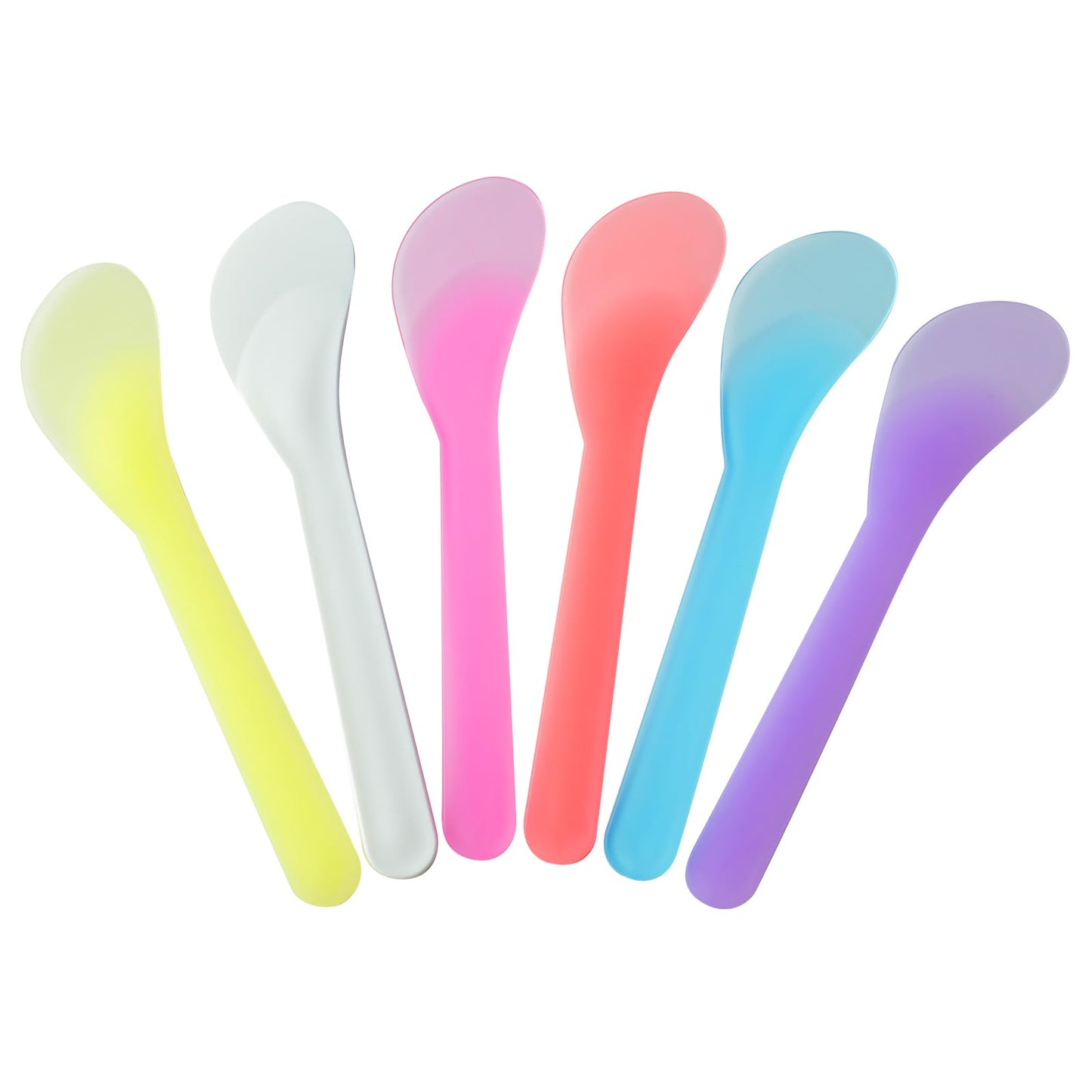Senkary 200 Pack Large Cosmetic Spatulas 5 Inch Plastic Makeup Spatulas Disposable Facial Skincare Face Mask Applicators (Mixed Colors)