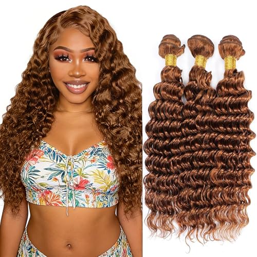 Brown Deep Wave Human Hair Bundles 8-30 Inch 300g Pack - Virgin Brazilian Hair
