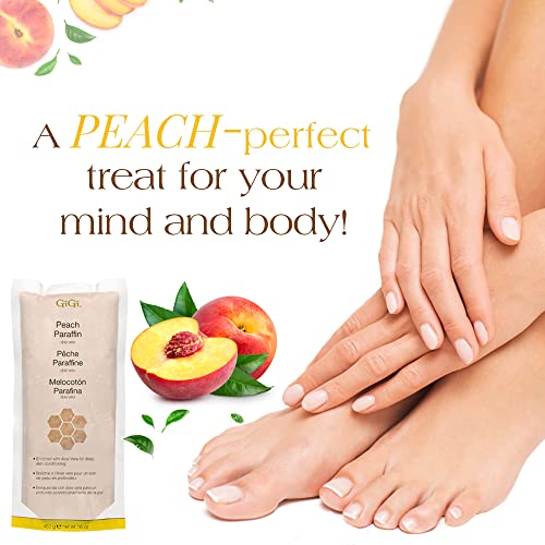 GIGI Peach Paraffin Wax with Aloe Vera for Softening Skin