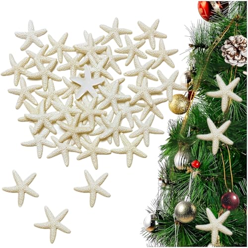 Set of 44 Mini Resin Starfish for Ocean-Themed Decor