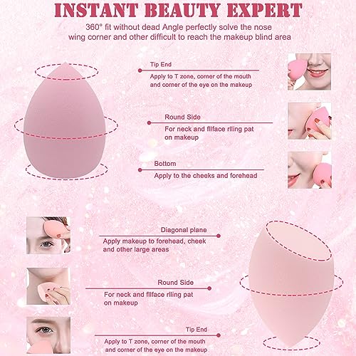 Professional Makeup Sponge Set - 12 Soft Blending Applicators