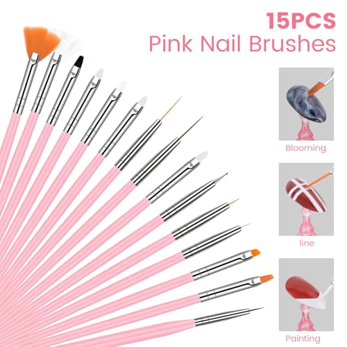 42PCS Nail Art Brushes Set - Professional Tools for Home & Salon