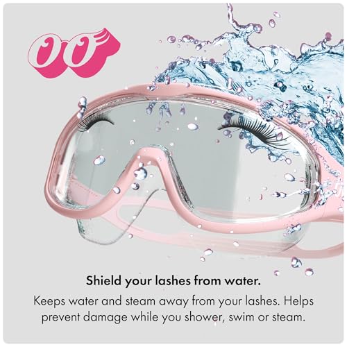 Pink Lash Goggles for Shower | Anti-Fog Eye Protection for Lashes