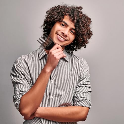 SIMPOR Wide Tooth Hair Pick Comb - 2 Pack for Curly & Afro Hair