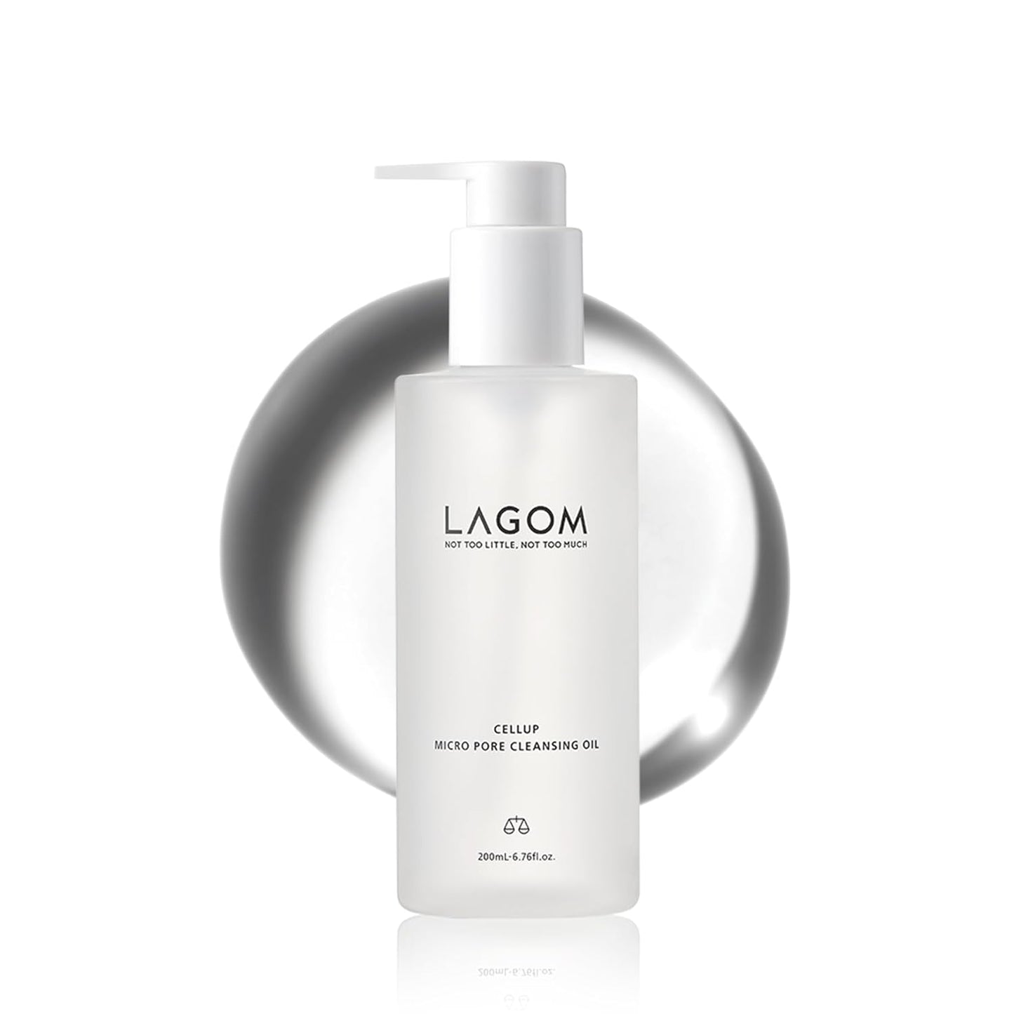 LAGOM Micro Pore Cleansing Oil - Daily Lightweight Makeup Remover | Korean Skincare 6.76 Fl Oz